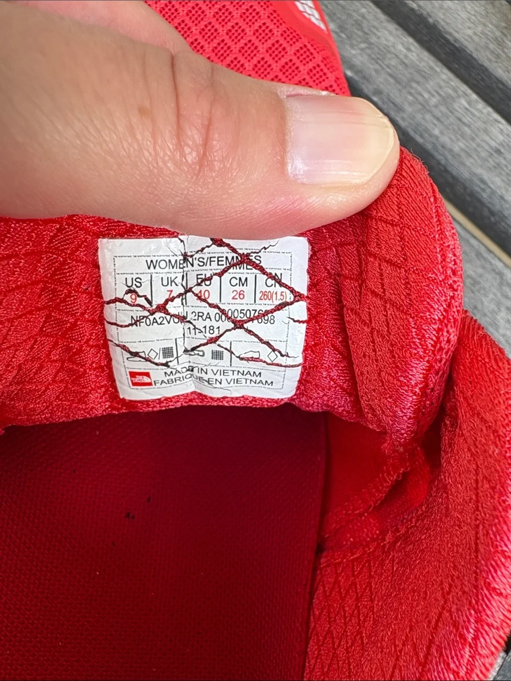The North Face lightweight red